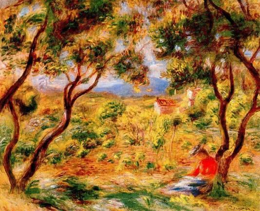 The Vines at Cagnes - 1908 - Pierre Auguste Renoir Painting
